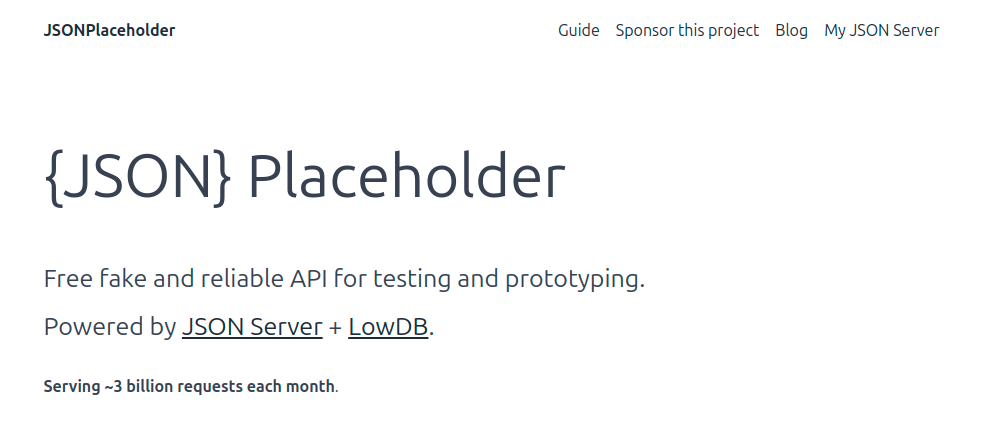 Free APIs for Practice json placeholder