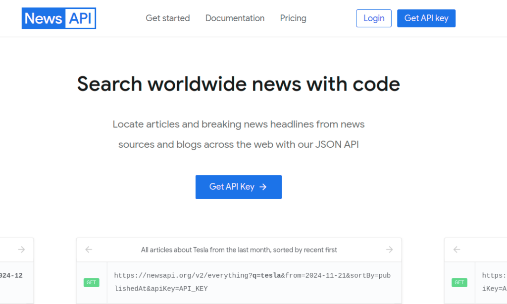 Free APIs for Practice Newsapi