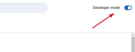 Enable developer mode toggle