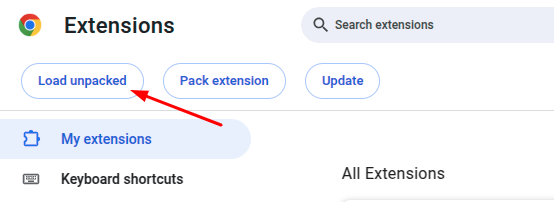 Extension upload