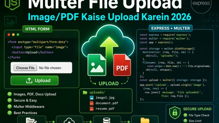 9. Express File Upload Multer Tutorial | Image PDF Hindi 2026