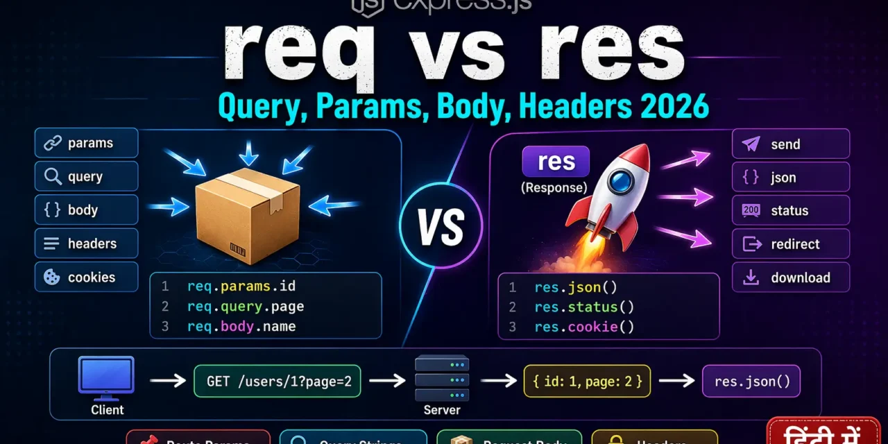 5. Express req and res Objects – Query, Params, Body, Headers Explained