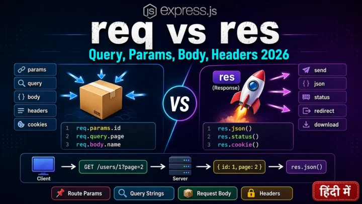 5. Express req and res Objects – Query, Params, Body, Headers Explained