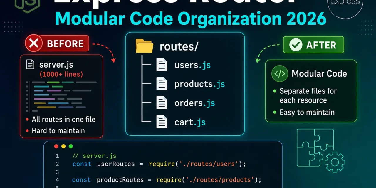 7. Express Router – API Routes को Organize करें (Modular Code)