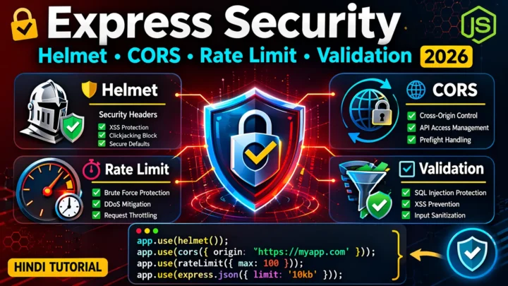 10. Express Security – Helmet, CORS, Rate Limiting, Validation (2026)