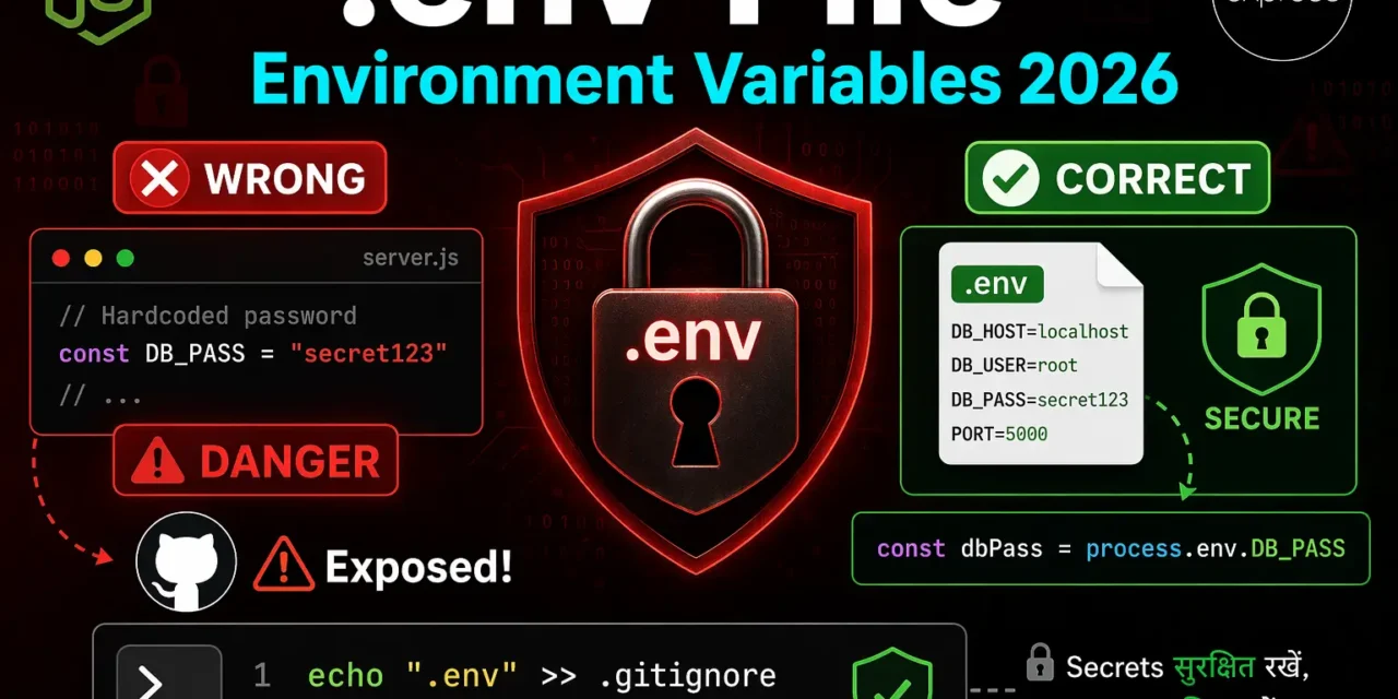 8. Express.js में Environment Variables – .env File कैसे Use करें