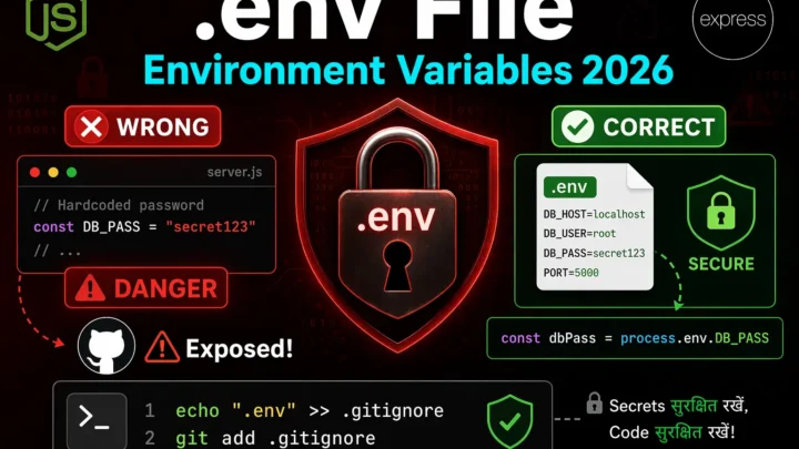 8. Express.js में Environment Variables – .env File कैसे Use करें