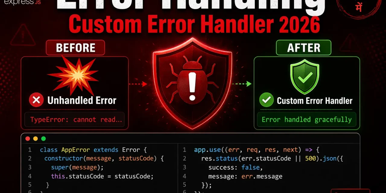 4. Express.js Error Handling – Custom Error Handler कैसे सीखे