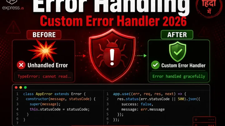 4. Express.js Error Handling – Custom Error Handler कैसे सीखे