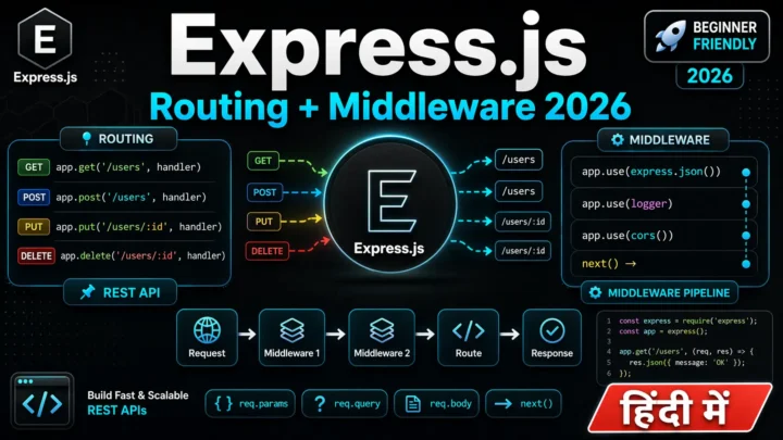 Express.js Tutorial – REST API Routing और Middleware समझे 2026