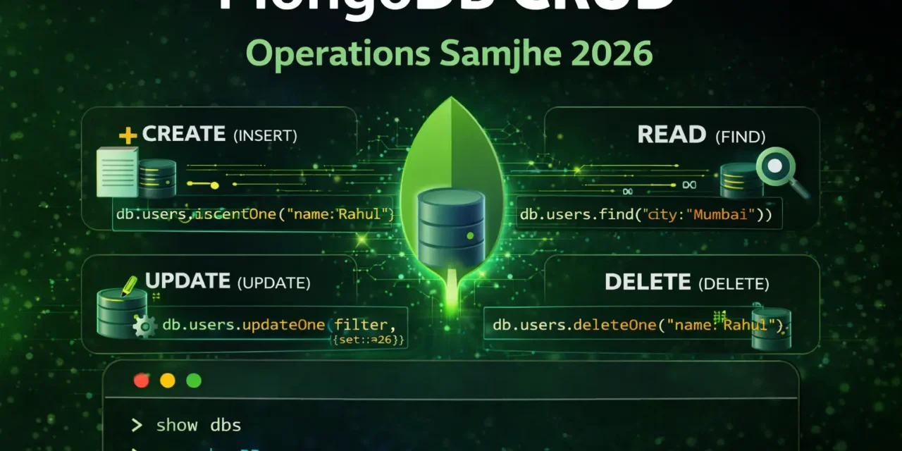1. MongoDB Setup – CRUD Operations समझे (Beginner Guide) 2026