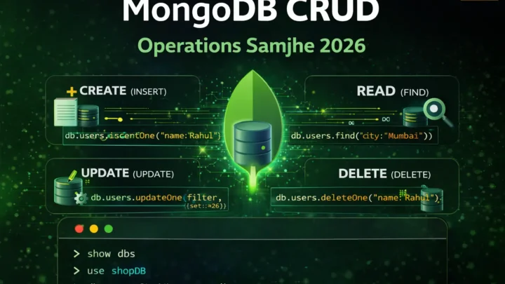 1. MongoDB Setup – CRUD Operations समझे (Beginner Guide) 2026