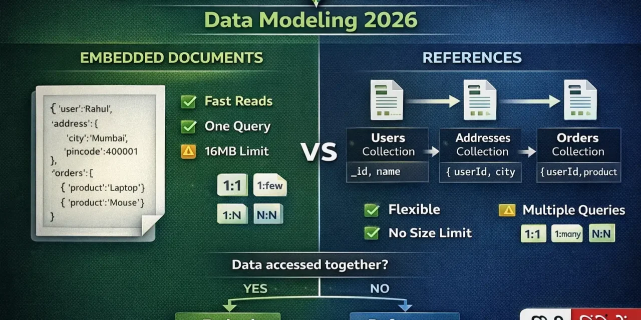 4. MongoDB Data Modeling – Embedded Documents vs References 2026