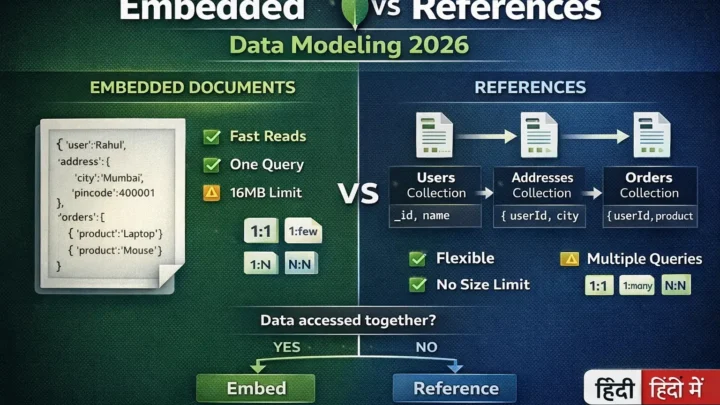4. MongoDB Data Modeling – Embedded Documents vs References 2026