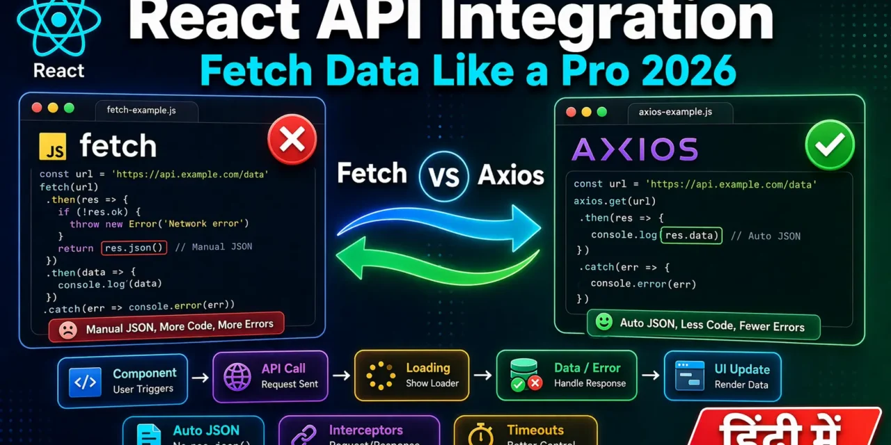 7. React API Integration Made Easy with Fetch and Axios