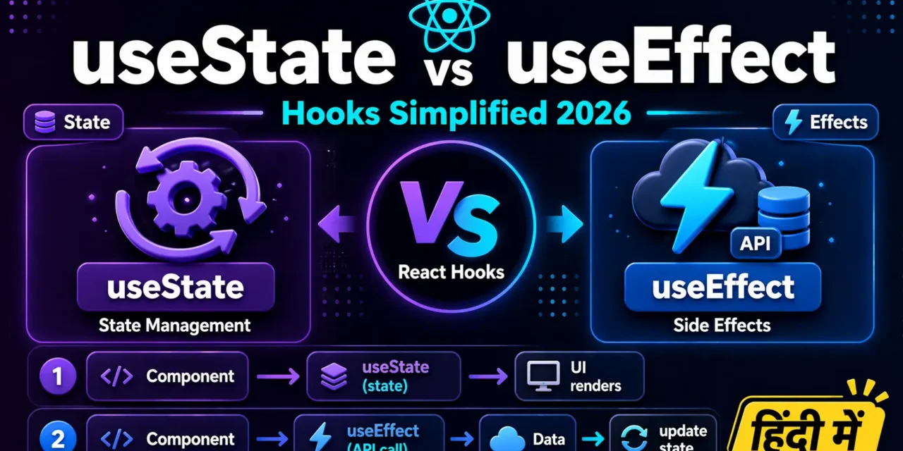 सरल React Hooks: useState and useEffect का आसान गाइड 2026