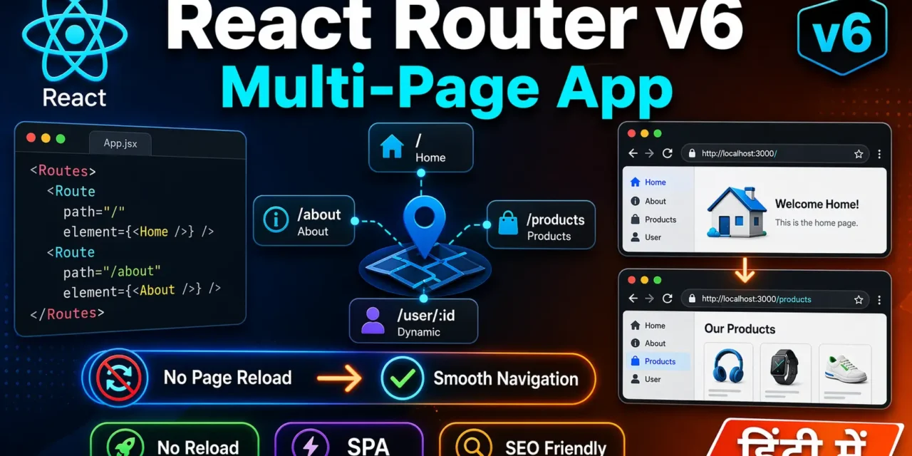 React Router v6 – Multi-Page App Banaye (Routing Guide) 2026