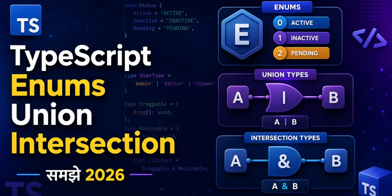 6. TypeScript Enums Union Intersection समझे 2026