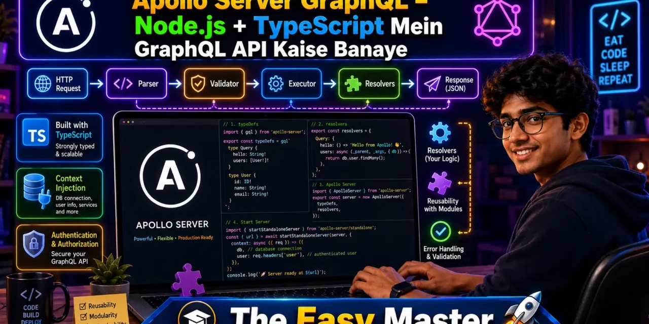 5. Apollo Server GraphQL Node.js TypeScript Hindi – API Kaise Banaye