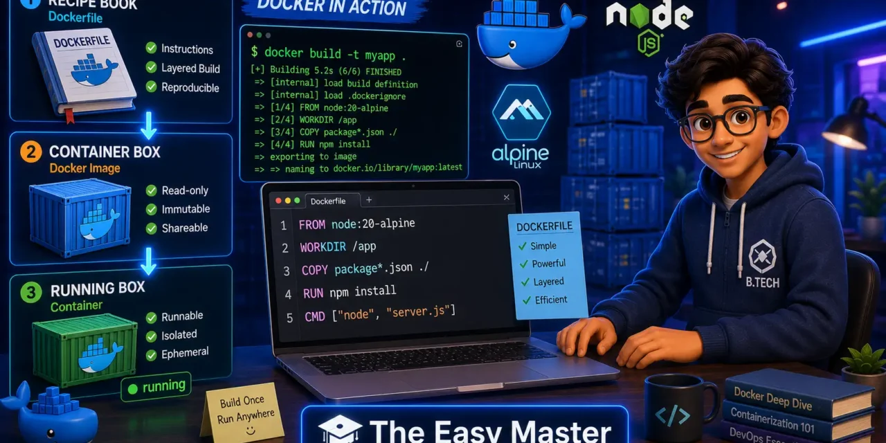 3. Dockerfile Tutorial Hindi – Node.js Image बनाए 2026