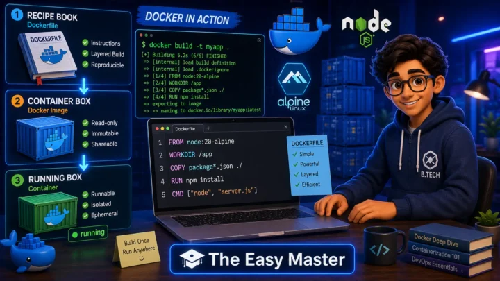 3. Dockerfile Tutorial Hindi – Node.js Image बनाए 2026