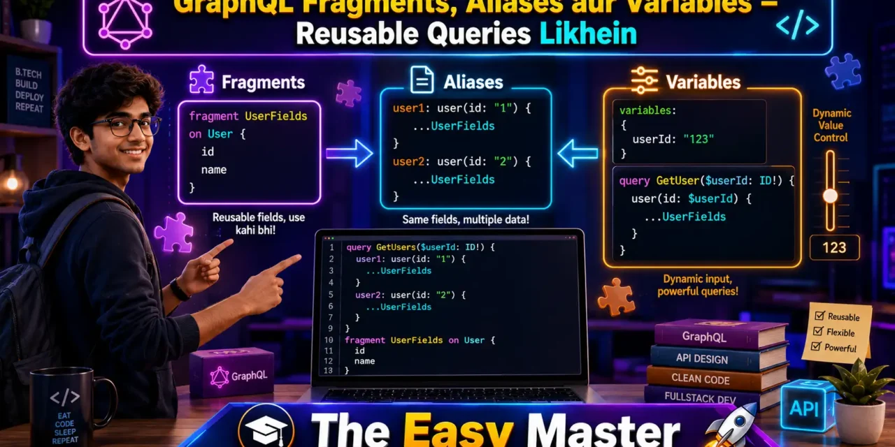 4. GraphQL Advanced Features Hindi – Fragments Aliases Variables