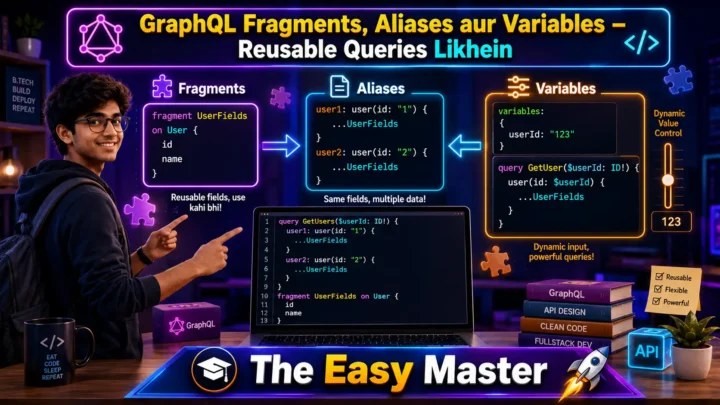 4. GraphQL Advanced Features Hindi – Fragments Aliases Variables