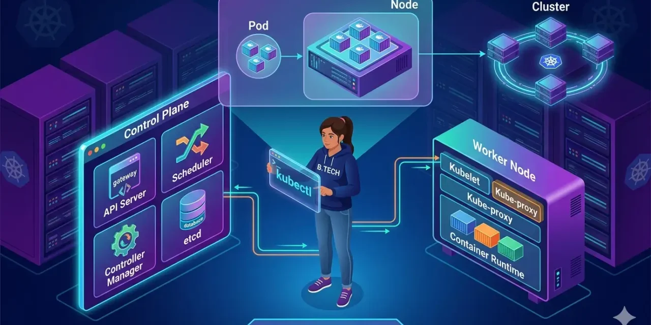 1. Kubernetes Architecture Hindi – Pods, Nodes, Cluster