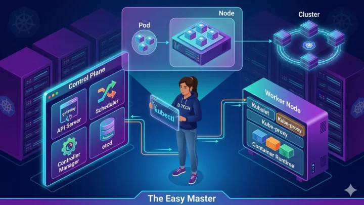 1. Kubernetes Architecture Hindi – Pods, Nodes, Cluster