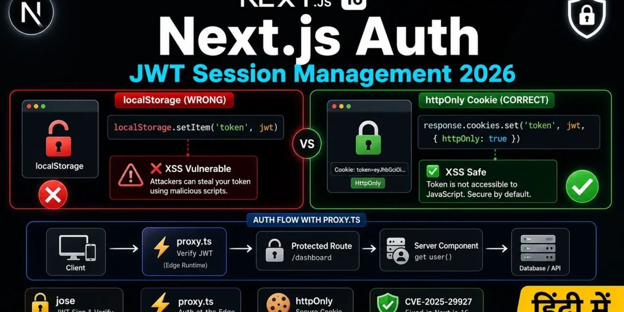 7. Next.js Authentication – JWT Session Management (App Router) 2026