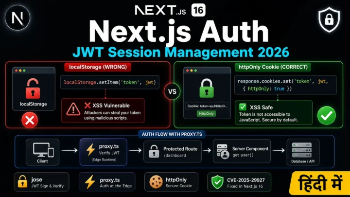 7. Next.js Authentication – JWT Session Management (App Router) 2026