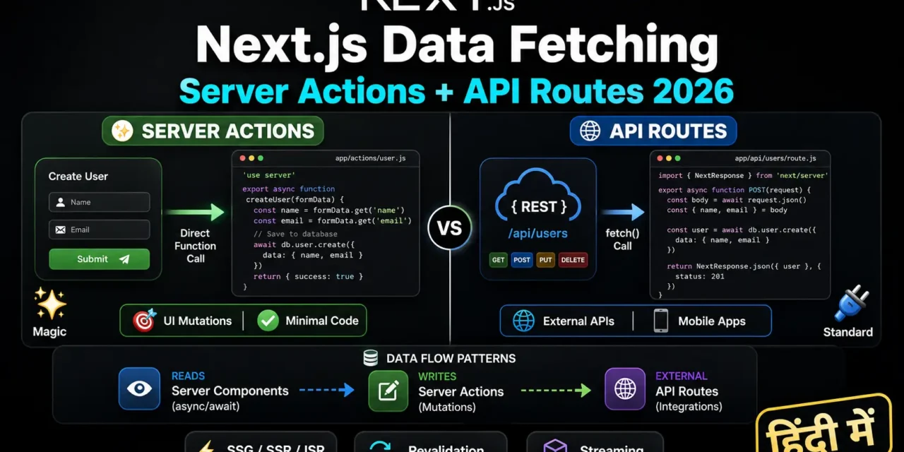 4. Next.js Data Fetching – Server Actions and API Routes 2026