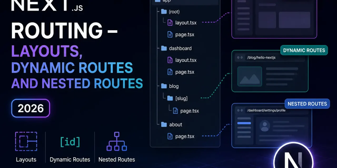 3. Next.js Routing – Layouts, Dynamic Routes and Nested Routes 2026