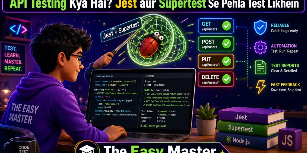 7. API Testing Kya Hai? Jest पहला Test API Testing Jest Hindi