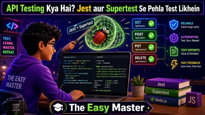 7. API Testing Kya Hai? Jest पहला Test API Testing Jest Hindi