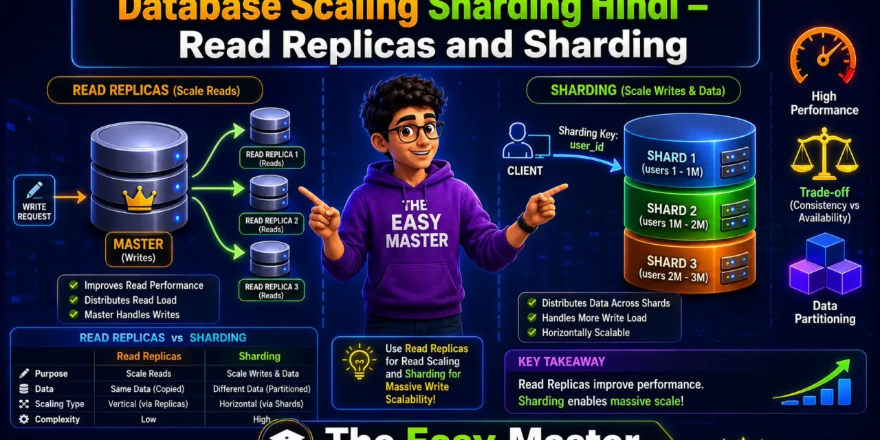 4. Database Scaling Sharding Hindi – Read Replicas and Sharding