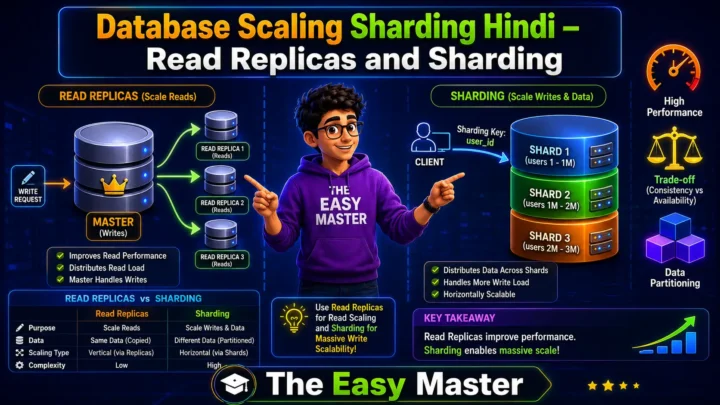 4. Database Scaling Sharding Hindi – Read Replicas and Sharding