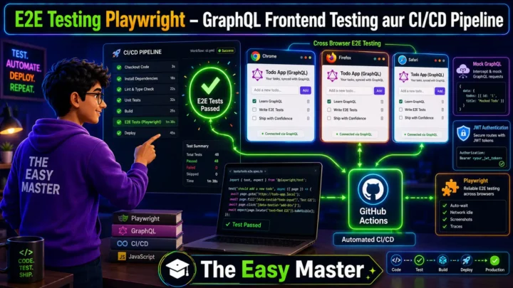 10. E2E Testing Playwright – GraphQL Frontend Testing & CI/CD Hindi