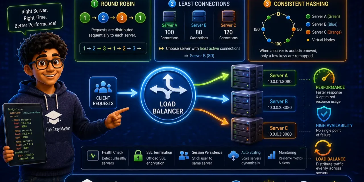 4. Load Balancing Tutorial Hindi – Round Robin Least Connections Hashing