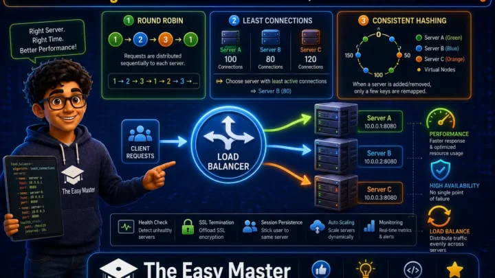4. Load Balancing Tutorial Hindi – Round Robin Least Connections Hashing