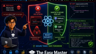 5. React Security Hindi – XSS से कैसे बचें, CSP Implement करें