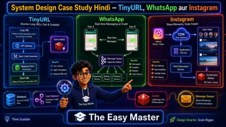 9. System Design Case Study Hindi – TinyURL WhatsApp Instagram